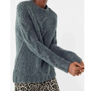 NWT Urban Outfitters Cable Knit Wool‎ Blend Crew Neck Sweater